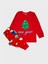 Erkek Çocuk %100 Pamuklu Kırmızı Çam Yılbaşı Desenli Uzun Kollu Pijama Takımı 1