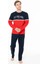 Erkek Bisiklet Yaka Uzun Kollu Pijama Takımı S26952 Rahat Kumaş Cepli 1