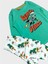 Erkek Çocuk Pamuklu Yeşil Beyaz Dinozor Desenli Mevsimlik Uzun Kollu Pijama Takımı 3