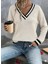Kadın Uzun Kollu V Yakalı Waffle Bluz 3