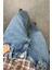 Mavi Yüksek Bel Wide Leg Jean 5