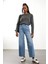 Mavi Yüksek Bel Wide Leg Jean 1