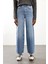 Mavi Yüksek Bel Wide Leg Jean 3