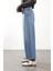 Mavi Yüksek Bel Wide Leg Jean 4