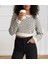 Kadın Uzun Kollu Balıkçı Yaka Crop Triko Bluz 1