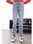 Eskitmeli Mavi Yüksek Bel Boyfit Jean 4
