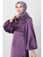 Kuyruklu Degaje Elbise Koyu Lila 5