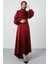 Kuyruklu Degaje Elbise Bordo 4