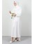 Kuyruklu Degaje Elbise Beyaz 2