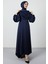Kuyruklu Degaje Elbise Lacivert 2