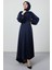 Kuyruklu Degaje Elbise Lacivert 3