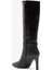 Jude Siyah Deri Kadın Topuklu Çizme 3