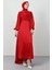 Kuyruklu Degaje Elbise Kırmızı 4