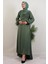 Kuyruklu Degaje Elbise Soft Yeşil 3
