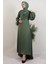 Kuyruklu Degaje Elbise Soft Yeşil 4