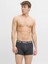 Jaccolton Erkek 3 Lü Set Laci Gri Siyah Boxer 12282063 4