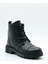 Makras Exclusıve Kadın Maskaratlı Siyah Fermuarlı Hakiki Deri Içi Kürklü Bot 6