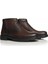 Makras Exclusıve Erkek Fermuarlı Kahve Hakiki Deri Günlük Içi Kürklü Bot 5