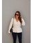 Ekru Gold Düğme Detay Peplum Hırka 1