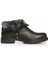 Makras Exclusıve Erkek Fermuarlı Siyah Hakiki Deri Günlük Içi Kürklü Bot 3