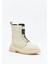 Dearie Beige Floter Deri Kadın Bot Postal Ayakkabı 2