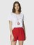 Yandan Şeritli Kadın Şort Kırmızı Y1812048_006 1