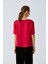 %100 İpek Yarım Kollu Bluz Bordo K2013084_008 2