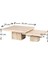 Most Marmoris Bej Mermer Görünümlü %100 Mdf Orta Sehpa Set Bej (Evinize Teslim) 10