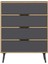 Elina Ayaklı 4 Çekmeceli Şifonyer - Dore/antrasit 5