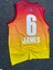 James 6 All Star Basketbol Forması Sarı-Kırmızı Micro Kumaş 5