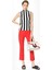 Kısa Ve Geniş Paça Pantolon Kırmızı Y9912012_006 1