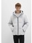 Su İtici Kapüşonlu Gri Şişme Mont 0110675-70074 1