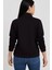 Kadın 3 Iplik Şardonlu Yarım Fermuarlı Siyah Sweatshirt – Içi Pamuklu Kalın Kumaş, Tam Kalıp Rahat Model 3