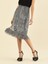 İşlemeli Tüy Detaylı Etek Gri K1915071_004 2