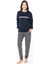 U.s Polo Assn. 20121 Kadın Uzun Kollu Bisiklet Yaka Paçası Bantlı Rahat Ev Giyim-Lacivert 1
