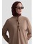 Boncuk Işlemeli Örme Tunik 25KD9021 Bej 3