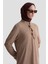 Boncuk Işlemeli Örme Tunik 25KD9021 Bej 4