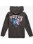 Stitch Lisanslı Baskılı Uzun Kollu Kapüşonlu Oversize Sweatshirt 2