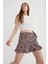 Fashıon Frıends Kadın Desenli Şort Etek 25Y0183K1 3