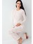 9066 Hamile Lohusa Düğmeli Bisiklet Yaka Pijama Takımı-Tozpembe 4