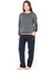 U.s Polo Assn. 20116 Kadın Uzun Kollu Bisiklet Yaka Rahat Ev Giyim-Antrasitmelanj 1
