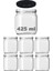 425 ml Farklı Boyutlarda Kavanoz 425 cc Konserve Metal Kapaklı Cam Kavanoz 6 Adet (Şeffaf, 425 Cc) 1