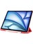 iPad Air 13INÇ M2 ile Uyumlu Kılıf Pu Deri Smart Kalem Bölmeli Standlı Case A2898 A2899 A2908, Gold 2