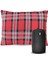 Kamp Yastığı, Seyahat Yastığı, Silikon Elyaf Dolgulu Hafif Küçük Yastık, Orta Sertlikte, Nefes Alabilir Kılıf, Kamp, Uçak ve Araba Için Ideal 30X45CM Flanel Kırmızı 1