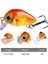 5 Adet Crankbait Lrf Balık Olta Yem Seti - Sesli Bilyalı - Kutulu - 2.7cm 1.5gr 3