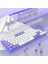 Ajazz AK680 65% Kablolu Hotswap Mekanik Oyun Klavyesi,68 Tuşlu Taşınabilir Anti-Ghosting Klavye,gökkuşağı Arkadan Aydınlatmalı Programlanabilir,eva Sandviç,ergonomik Mor Beyaz/red Switch 3