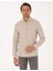 Erkek Bej Flanel Dokulu Slim Fit Uzun Kollu Gömlek 50316751-VR011 1