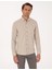 Erkek Bej Flanel Dokulu Slim Fit Uzun Kollu Gömlek 50316751-VR011 3