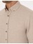 Erkek Bej Flanel Dokulu Slim Fit Uzun Kollu Gömlek 50316751-VR011 7