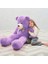 120 cm Papyonlu Sevimli Ayı - Sevgiliye Özel Hediye Lila 2